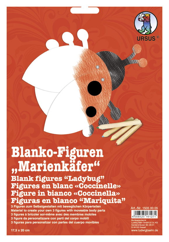 Blanco-Figuren 350gr  17,5x20cm - Marienkäfer